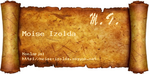 Moise Izolda névjegykártya